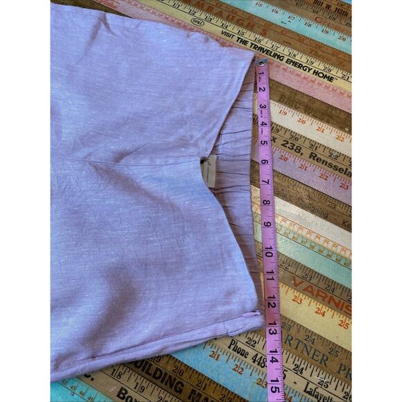 J.Jill XS Light Pink LINEN Blend Stretch Button Detail Slim Pants Boho Career - Picture 11 of 13
